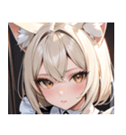 猫耳のプラチナブロンド ＆ 甘え顔0（個別スタンプ：36）