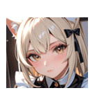 猫耳のプラチナブロンド ＆ 甘え顔0（個別スタンプ：38）