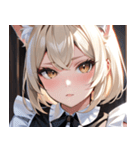 猫耳のプラチナブロンド ＆ 甘え顔0（個別スタンプ：39）