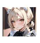 猫耳のプラチナブロンド ＆ 甘え顔0（個別スタンプ：40）