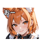 猫耳のオレンジ髪 ＆ 元気な笑顔（個別スタンプ：6）