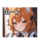 猫耳のオレンジ髪 ＆ 元気な笑顔（個別スタンプ：9）