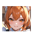 猫耳のオレンジ髪 ＆ 元気な笑顔（個別スタンプ：14）