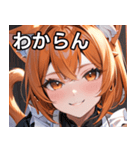 猫耳のオレンジ髪 ＆ 元気な笑顔（個別スタンプ：22）