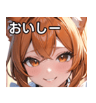 猫耳のオレンジ髪 ＆ 元気な笑顔（個別スタンプ：31）