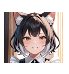 猫耳のツートンカラー ＆ いたずらな笑顔0（個別スタンプ：7）
