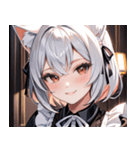 猫耳のツートンカラー ＆ いたずらな笑顔0（個別スタンプ：8）
