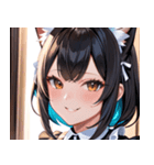 猫耳のツートンカラー ＆ いたずらな笑顔0（個別スタンプ：10）