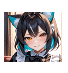 猫耳のツートンカラー ＆ いたずらな笑顔0（個別スタンプ：11）