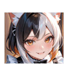 猫耳のツートンカラー ＆ いたずらな笑顔0（個別スタンプ：15）