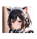 猫耳のツートンカラー ＆ いたずらな笑顔0（個別スタンプ：16）