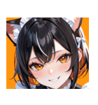 猫耳のツートンカラー ＆ いたずらな笑顔0（個別スタンプ：17）