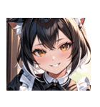 猫耳のツートンカラー ＆ いたずらな笑顔0（個別スタンプ：18）