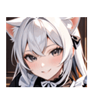 猫耳のツートンカラー ＆ いたずらな笑顔0（個別スタンプ：19）