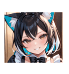 猫耳のツートンカラー ＆ いたずらな笑顔0（個別スタンプ：20）