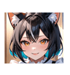 猫耳のツートンカラー ＆ いたずらな笑顔0（個別スタンプ：23）