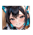 猫耳のツートンカラー ＆ いたずらな笑顔0（個別スタンプ：24）
