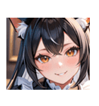 猫耳のツートンカラー ＆ いたずらな笑顔0（個別スタンプ：25）