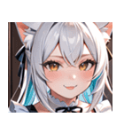 猫耳のツートンカラー ＆ いたずらな笑顔0（個別スタンプ：26）