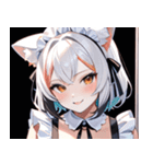 猫耳のツートンカラー ＆ いたずらな笑顔0（個別スタンプ：28）