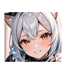猫耳のツートンカラー ＆ いたずらな笑顔0（個別スタンプ：32）