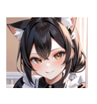 猫耳のツートンカラー ＆ いたずらな笑顔0（個別スタンプ：33）
