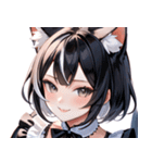 猫耳のツートンカラー ＆ いたずらな笑顔0（個別スタンプ：35）