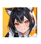 猫耳のツートンカラー ＆ いたずらな笑顔0（個別スタンプ：36）