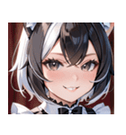 猫耳のツートンカラー ＆ いたずらな笑顔0（個別スタンプ：37）