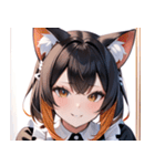 猫耳のツートンカラー ＆ いたずらな笑顔0（個別スタンプ：40）