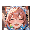 猫耳のレインボーヘア ＆ 大喜びの表情0（個別スタンプ：21）