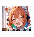 猫耳のレインボーヘア ＆ 大喜びの表情0（個別スタンプ：24）