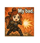 【獣人美女】リス将軍！（個別スタンプ：8）