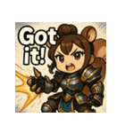 【獣人美女】リス将軍！（個別スタンプ：36）