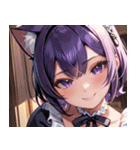 猫耳の紫髪 ＆ ミステリアスな笑顔0（個別スタンプ：10）