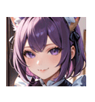 猫耳の紫髪 ＆ ミステリアスな笑顔0（個別スタンプ：15）
