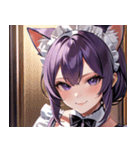 猫耳の紫髪 ＆ ミステリアスな笑顔0（個別スタンプ：17）