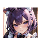猫耳の紫髪 ＆ ミステリアスな笑顔0（個別スタンプ：21）
