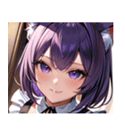 猫耳の紫髪 ＆ ミステリアスな笑顔0（個別スタンプ：24）