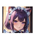 猫耳の紫髪 ＆ ミステリアスな笑顔0（個別スタンプ：25）