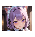 猫耳の紫髪 ＆ ミステリアスな笑顔0（個別スタンプ：28）