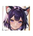 猫耳の紫髪 ＆ ミステリアスな笑顔0（個別スタンプ：29）