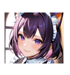 猫耳の紫髪 ＆ ミステリアスな笑顔0（個別スタンプ：30）