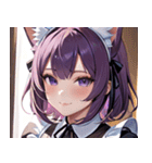 猫耳の紫髪 ＆ ミステリアスな笑顔0（個別スタンプ：33）
