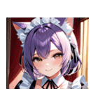 猫耳の紫髪 ＆ ミステリアスな笑顔0（個別スタンプ：34）