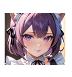 猫耳の紫髪 ＆ ミステリアスな笑顔0（個別スタンプ：37）