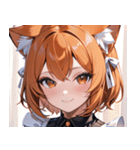 猫耳のオレンジ髪 ＆ 元気な笑顔0（個別スタンプ：4）