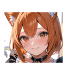 猫耳のオレンジ髪 ＆ 元気な笑顔0（個別スタンプ：7）