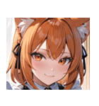 猫耳のオレンジ髪 ＆ 元気な笑顔0（個別スタンプ：8）