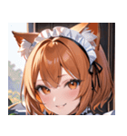 猫耳のオレンジ髪 ＆ 元気な笑顔0（個別スタンプ：10）